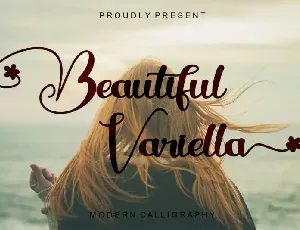 Beautiful variella Calligraphy font