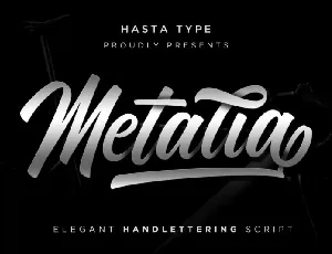 Metalia Script font