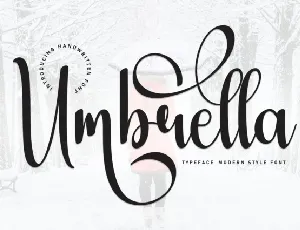 Umbrella Script Typeface font