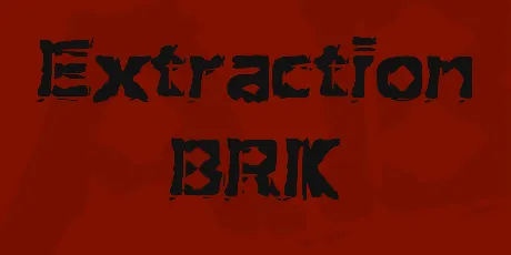 Extraction BRK font