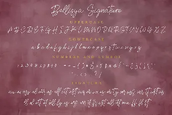 Bellisya Signature font