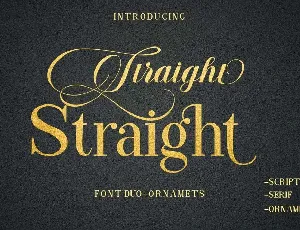 Straight font