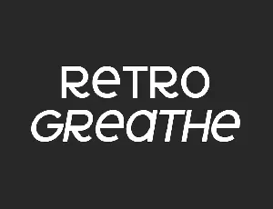 Retro Greathe Demo font