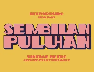 Sembilan Puluhan font