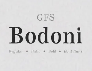 GFS Bodoni Serif font