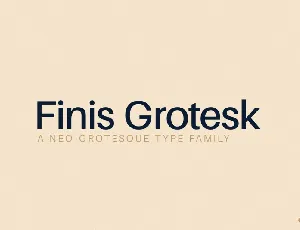 Finis Grotesk Family font