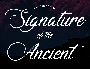 Signature of the Ancient font