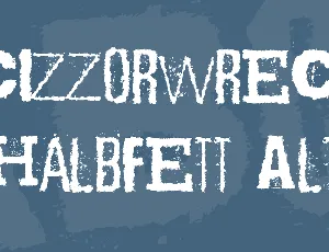 Scizzorwreck Halbfett Alt font