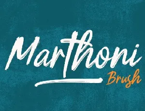 Marthoni Brush font