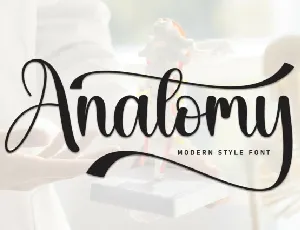 Anatomy Calligraphy font