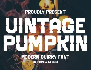 Vintage Pumpkin Display font