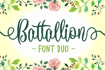 Battallion Script Free font