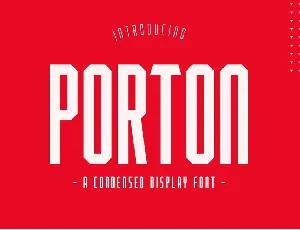 Porton Condensed font