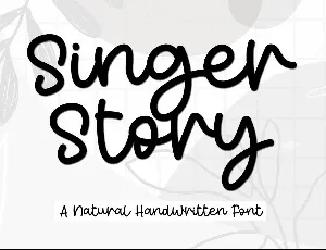 Singer Story - Personal Use font