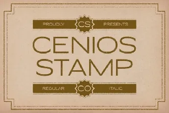 Cenios Stamp font