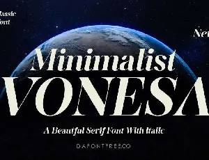 Minimalist Vonesa font