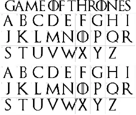 Game Of Thrones font