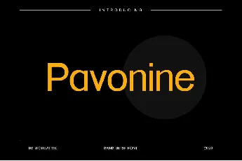 Pavonine font