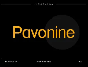 Pavonine font