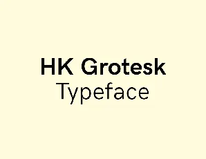 HK Grotesk font