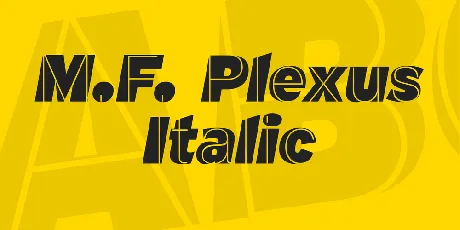 M.F. Plexus Italic font