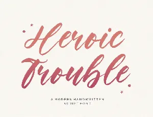 Heroic Trouble font