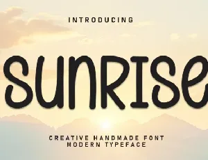 Sunrise Display font