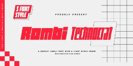 Rombi Technocrat font