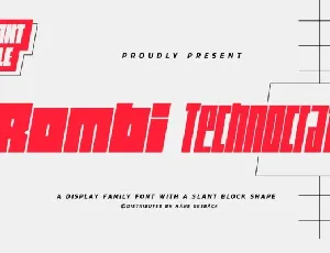 Rombi Technocrat font