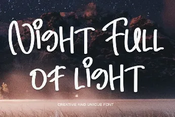 Night Full Of Light font