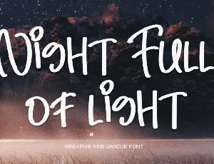 Night Full Of Light font