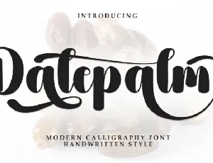 Datepalm font