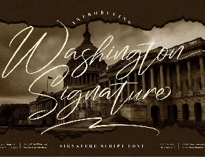 Washington Signature font