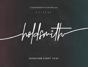 Holdsmith Demo font