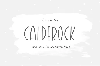 Calderock font