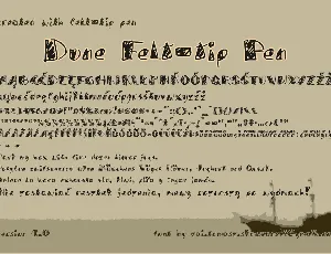 zai Dune Felt-tip Pen font