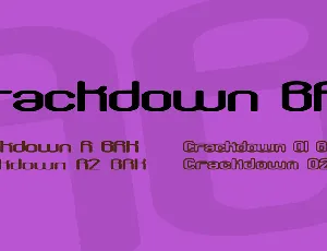 Crackdown BRK font