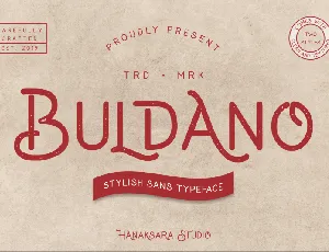 Buldano Stylish Sans font