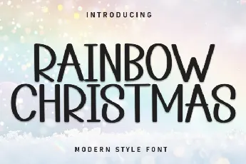 Rainbow Christmas Display font