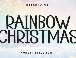 Rainbow Christmas Display font