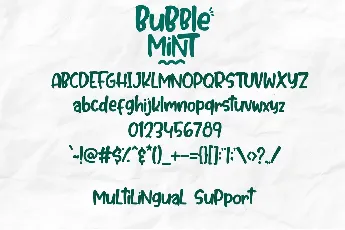 Bubble Mint font