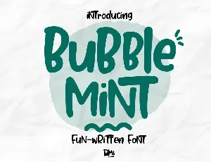 Bubble Mint font