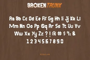 Broken Trunk font