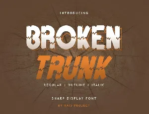 Broken Trunk font