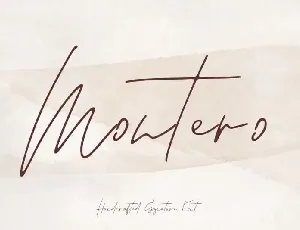 Montero Handwritten font