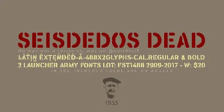 Seisdedos Deads font