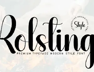 Rolsting Script font