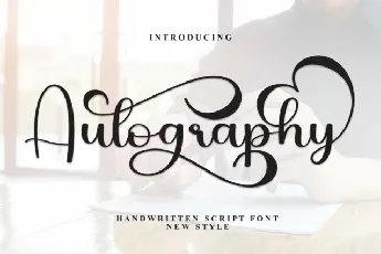 Autography Calligraphy font