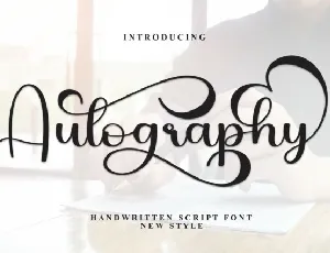 Autography Calligraphy font