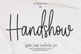 Handshow font